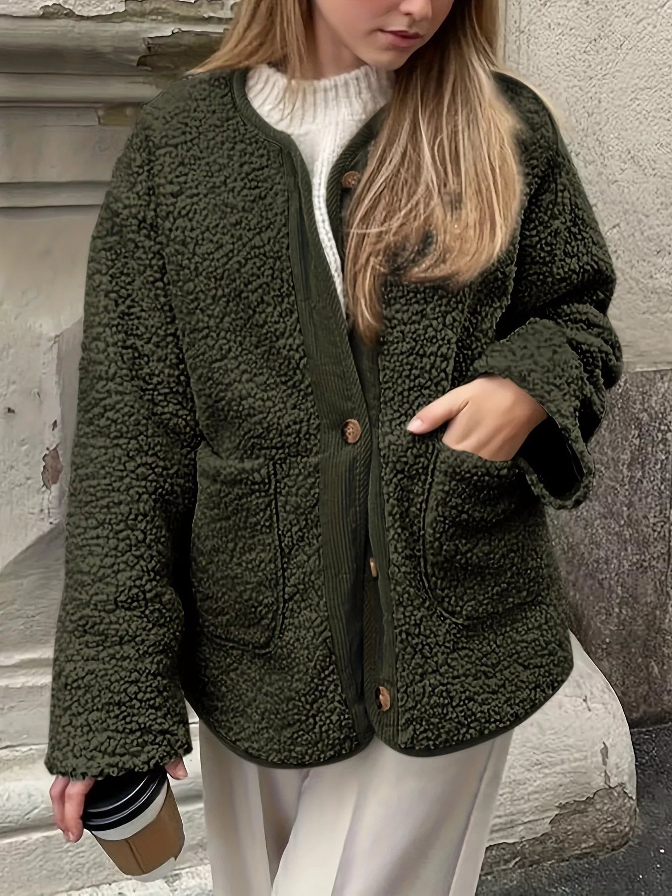 Rhiana - Elegante cardigan morbido e caldo in pile