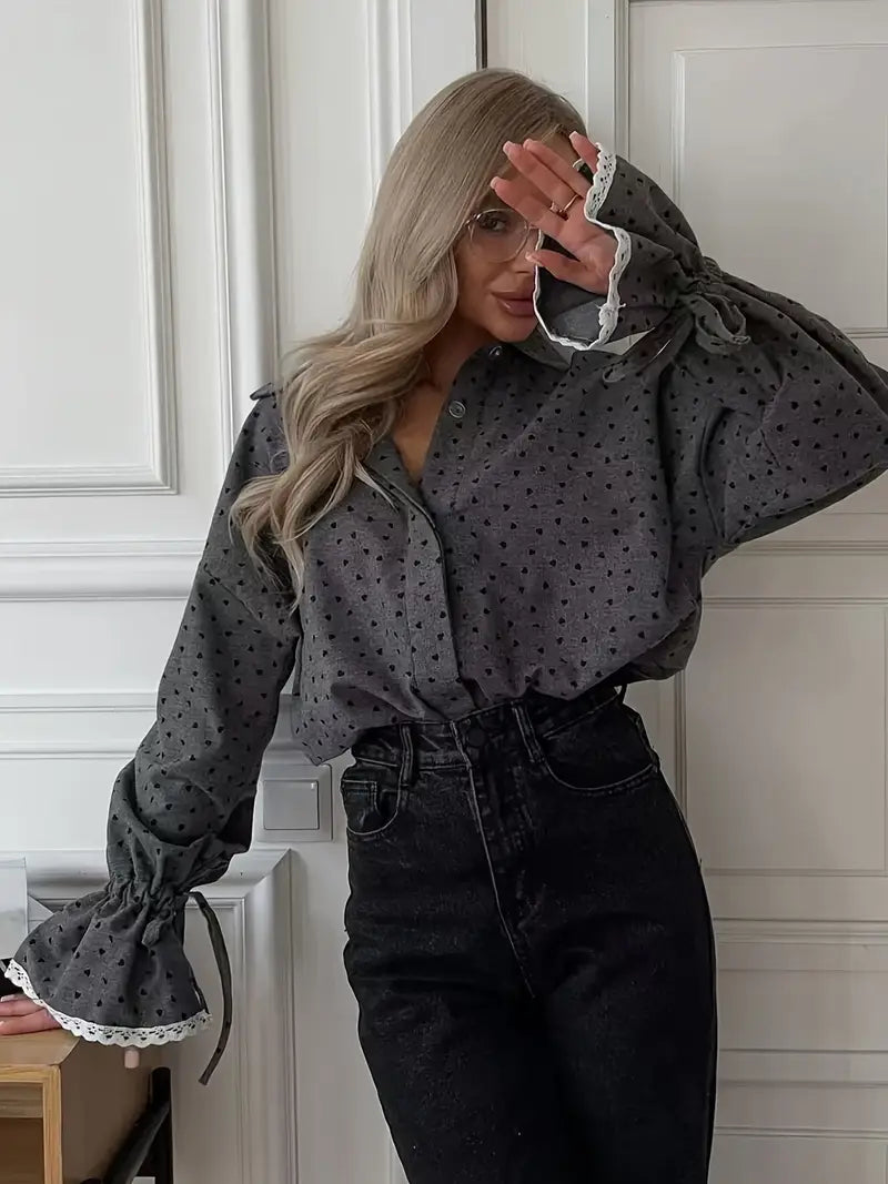 Clara - Camicia elegante a cuore per donna