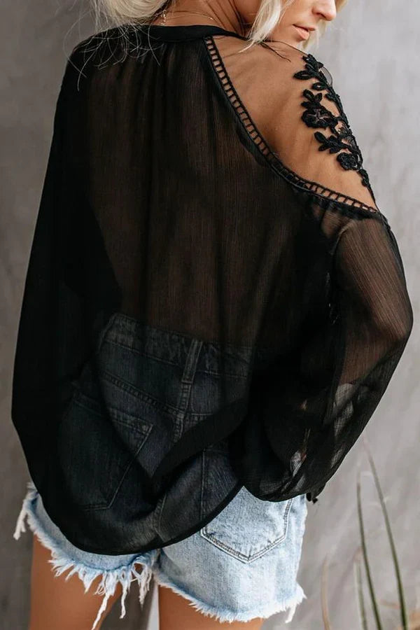 Anastasia - Top in pizzo a rete