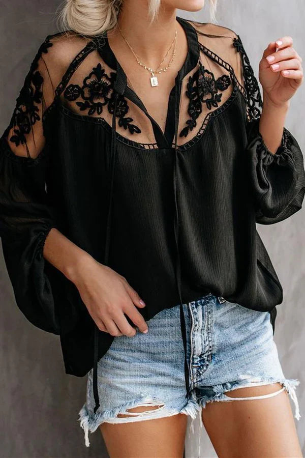 Anastasia - Top in pizzo a rete