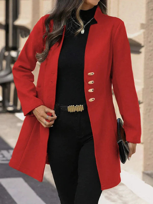 Almira - Elegante cappotto aderente a mezza lunghezza