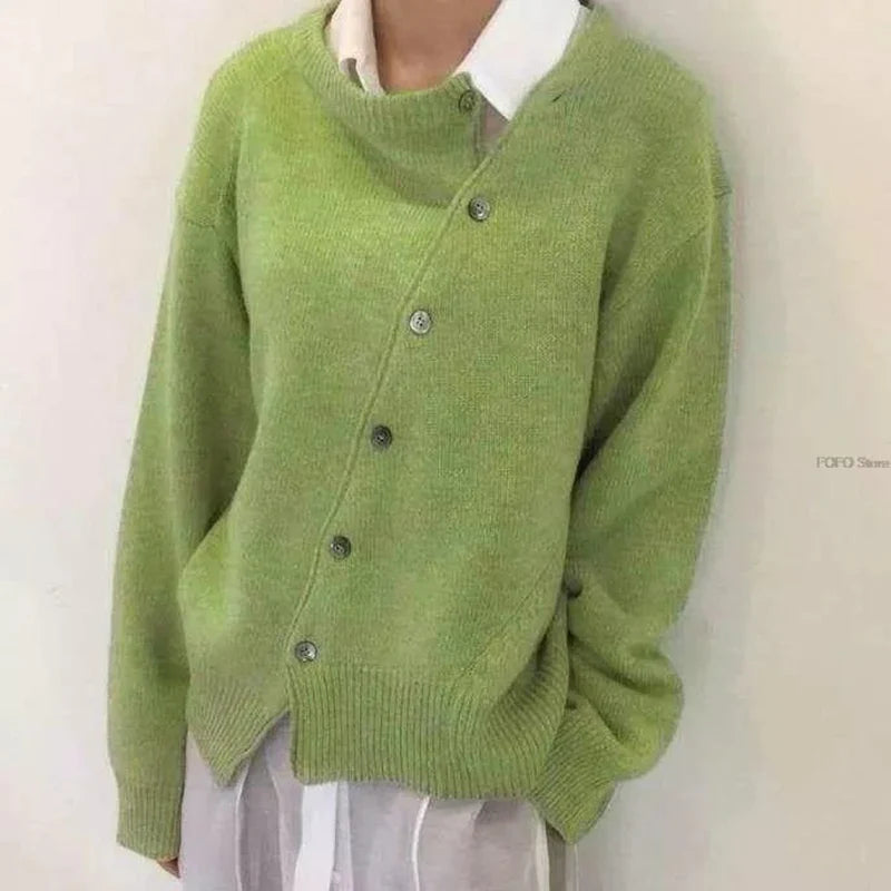 Evelyn - Confortevole giacca in cashmere con dettagli a bottoni