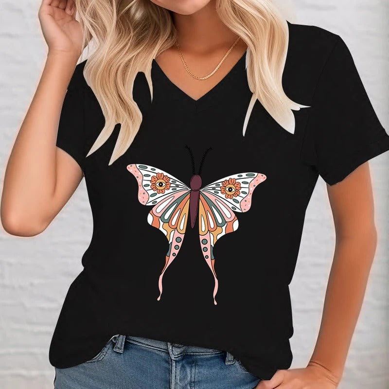 Alice - Camicia stampata con scollo a V