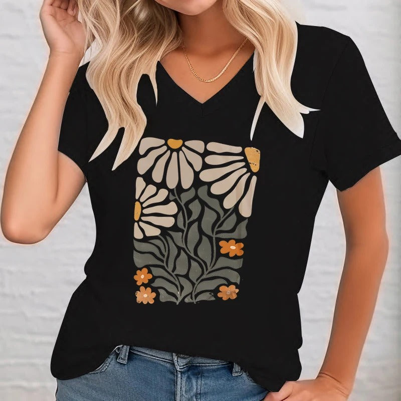 Annabelle - Camicia con illustrazione floreale vintage