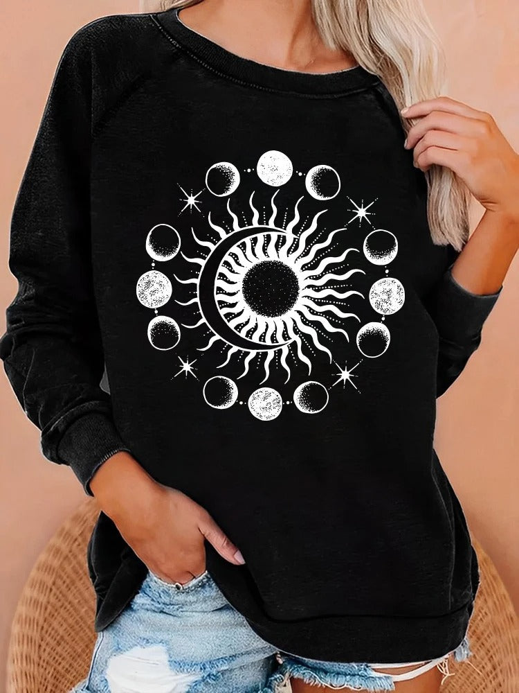 Pearl - Maglia a maniche lunghe con scollo rotondo da donna