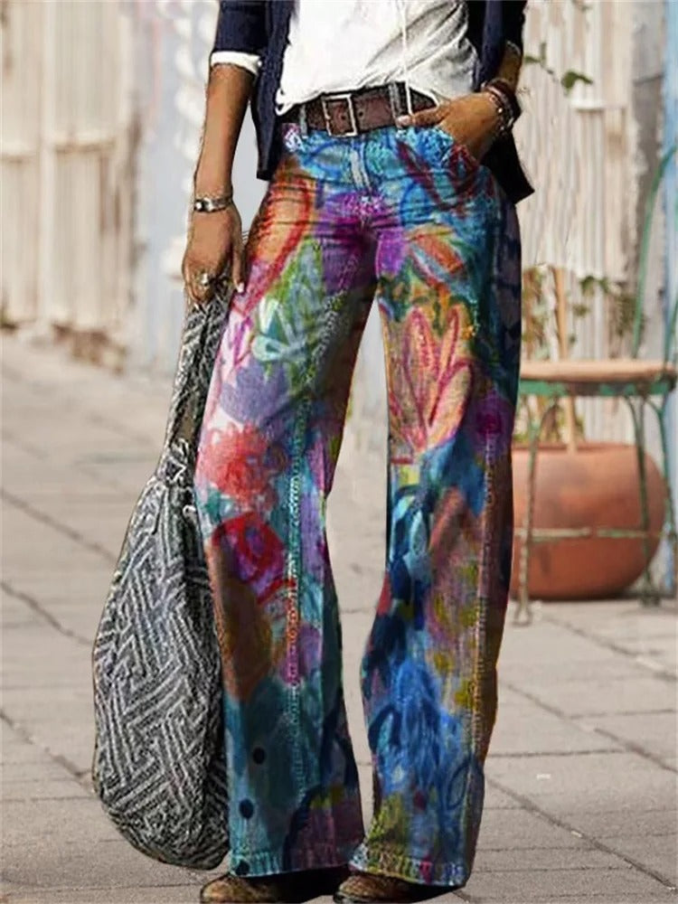 Olivette - Pantaloni in denim di twill di cotone di alta qualità