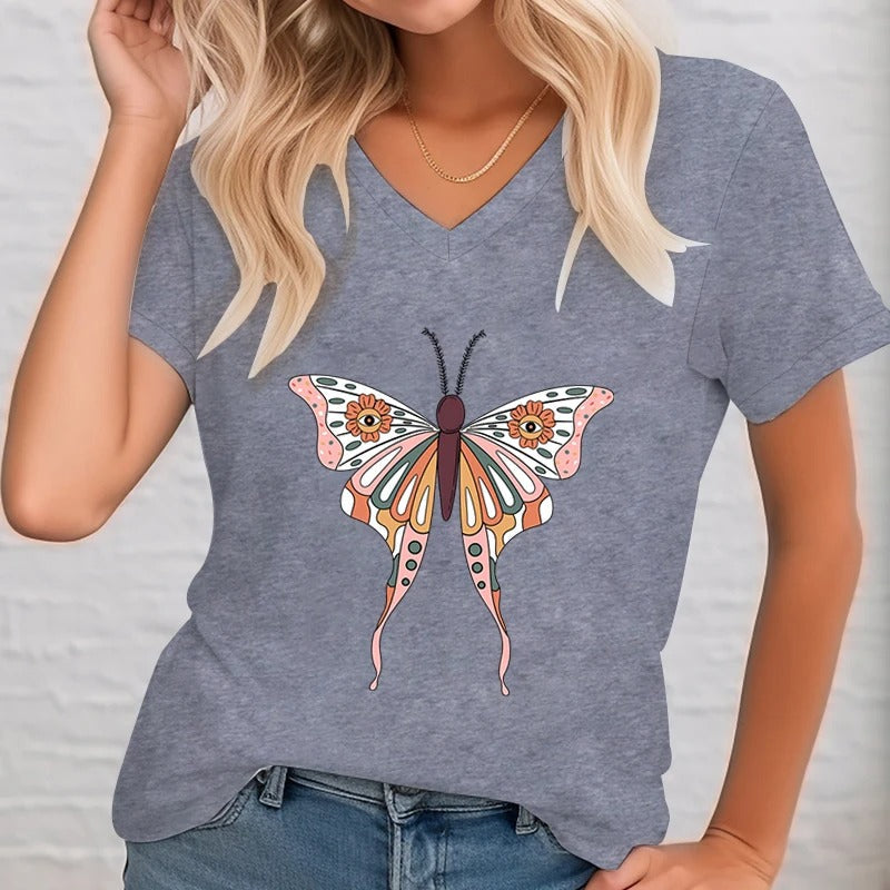 Alice - Camicia stampata con scollo a V