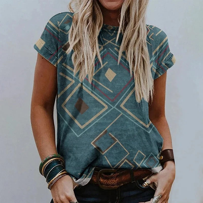 Hattie - Top con stampa vintage