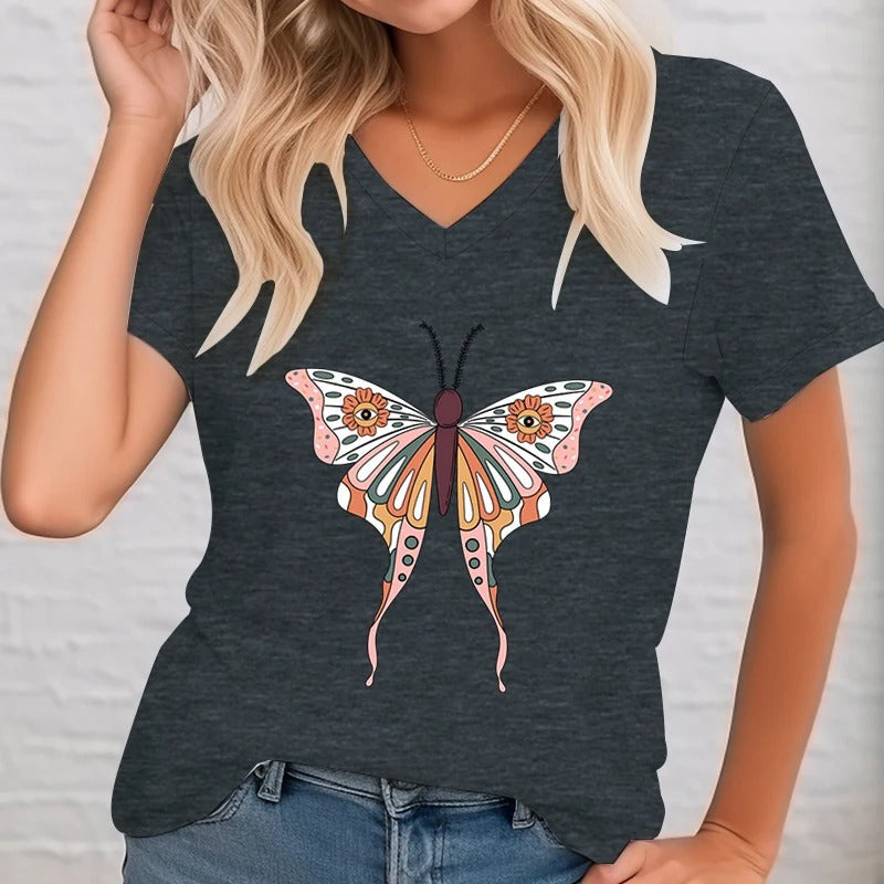 Alice - Camicia stampata con scollo a V