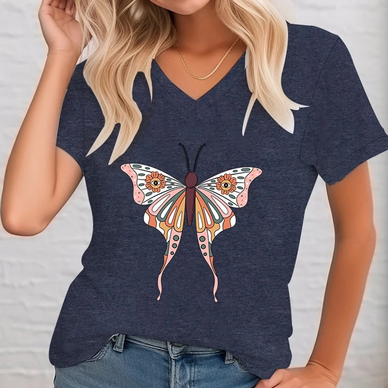 Alice - Camicia stampata con scollo a V