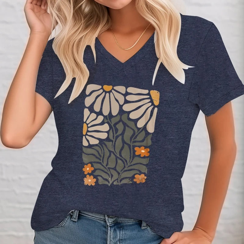 Annabelle - Camicia con illustrazione floreale vintage