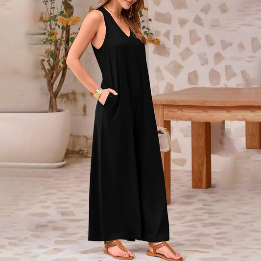 Quinella - Tuta casual smanicata a gamba larga