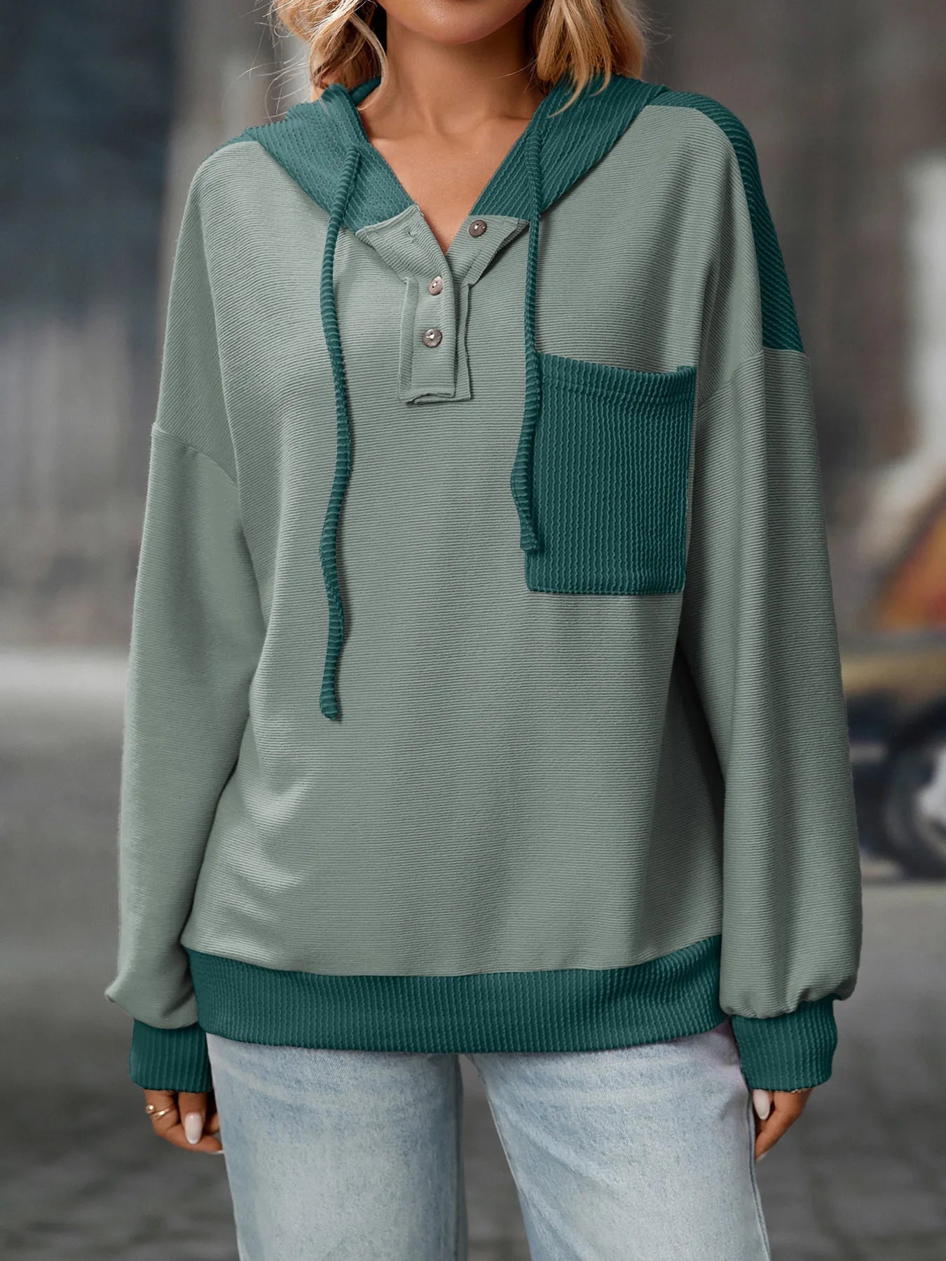 Seraphine - Giacca elegante e casual con cappuccio e coulisse