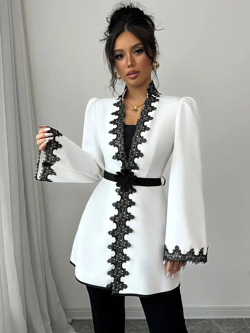 Blanche - Giacca unica con patchwork e dettagli floreali 3D