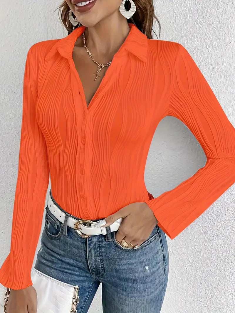 Ruth - Elegante maglia a costine con maniche lunghe