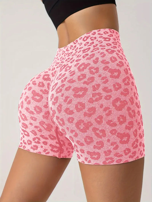 Alma - Pantaloncini a vita alta con stampa leopardata per donna