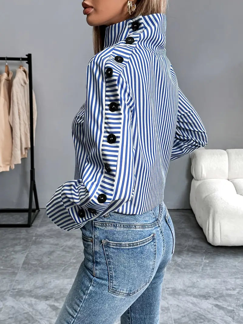 Florence - Camicia a righe a maniche lunghe per donna