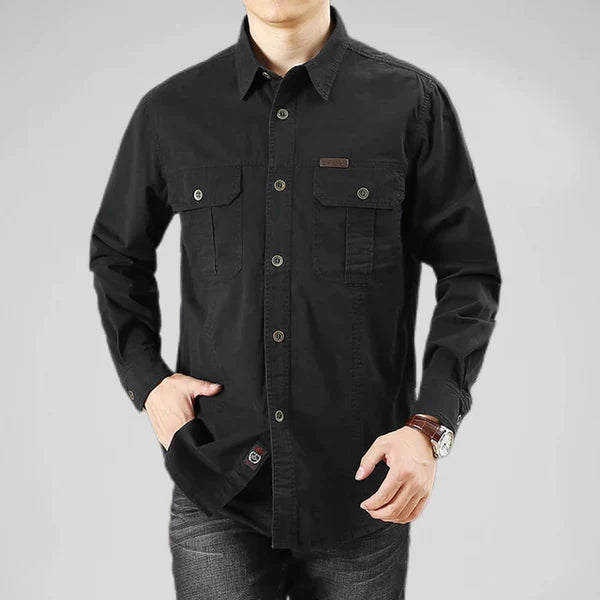 Luigi - Camicia Cargo Elegante a Maniche Lunghe