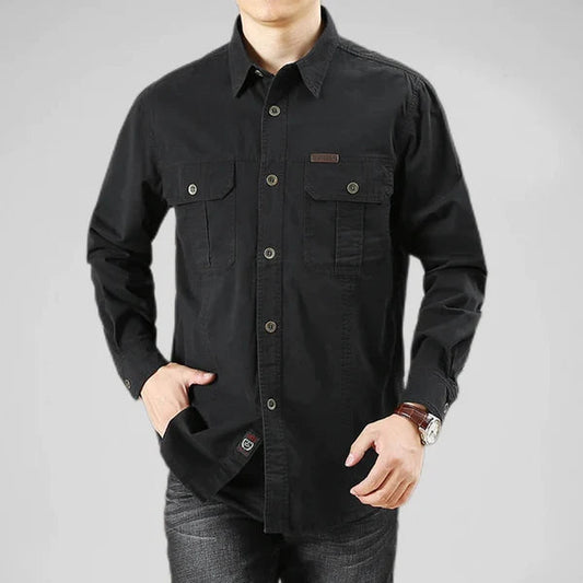 Luigi - Camicia Cargo Elegante a Maniche Lunghe