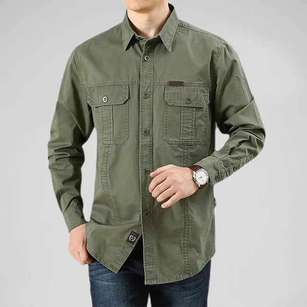 Luigi - Camicia Cargo Elegante a Maniche Lunghe