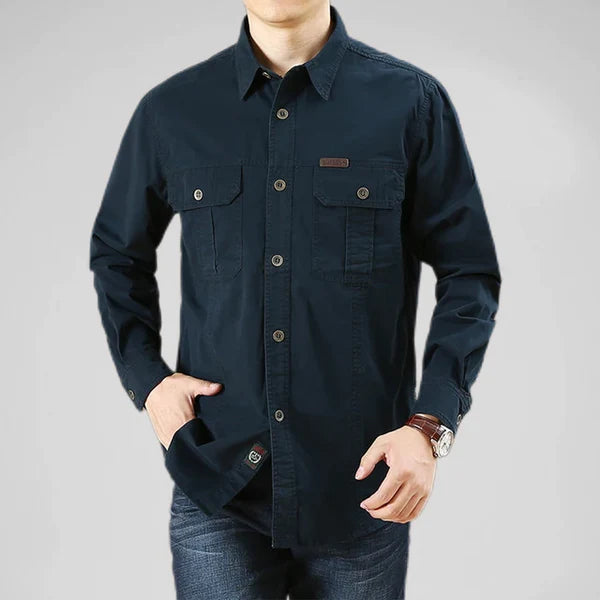 Luigi - Camicia Cargo Elegante a Maniche Lunghe
