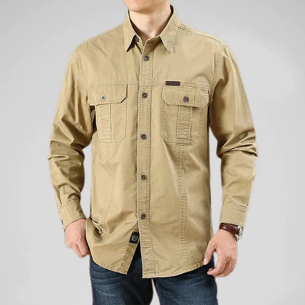 Luigi - Camicia Cargo Elegante a Maniche Lunghe