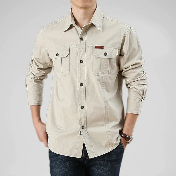 Luigi - Camicia Cargo Elegante a Maniche Lunghe