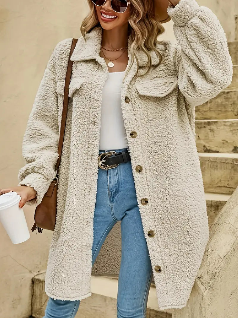 Avis - Cardigan in morbido pile Teddy