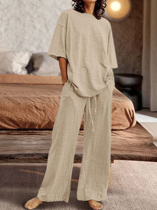 Jannessa - Completo Casual con Camicia Oversize e Pantaloni Dritti