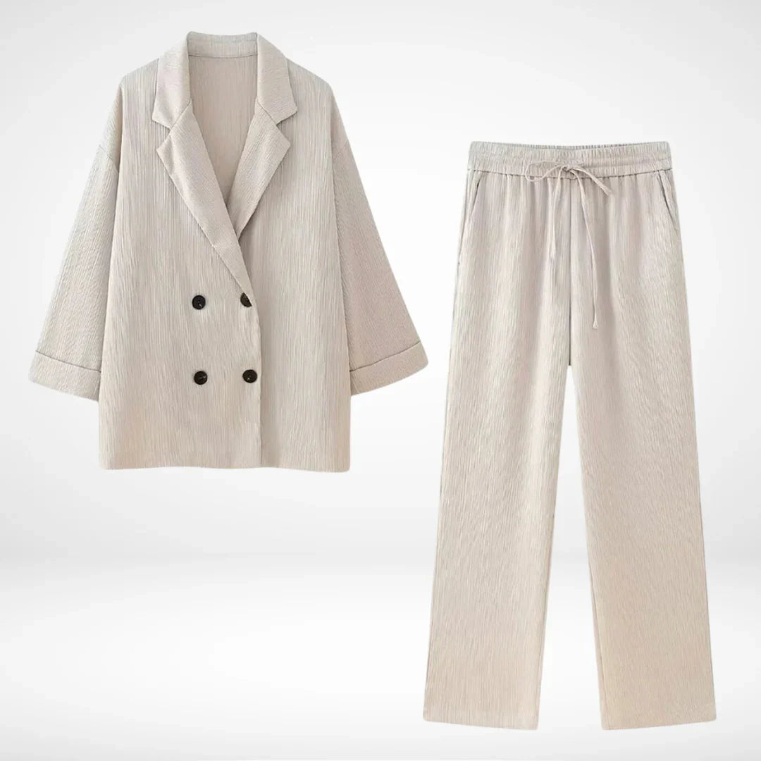 Shannon - Completo blazer e pantaloni a pieghe a gamba larga
