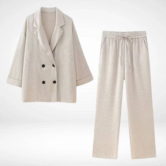 Shannon - Completo blazer e pantaloni a pieghe a gamba larga