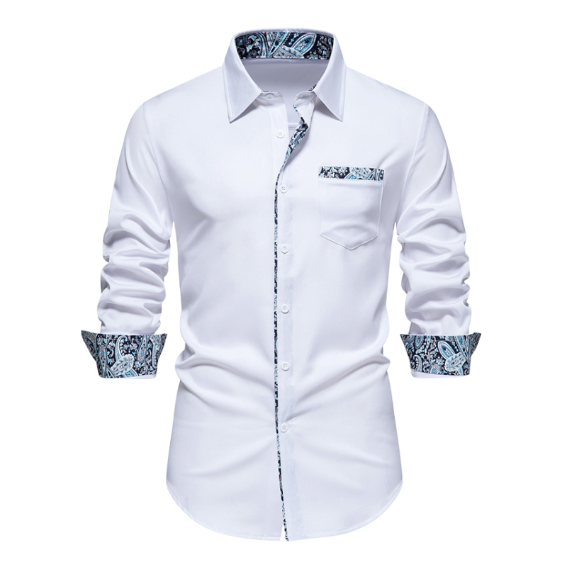 Camicia da uomo a maniche lunghe elasticizzata - Ice