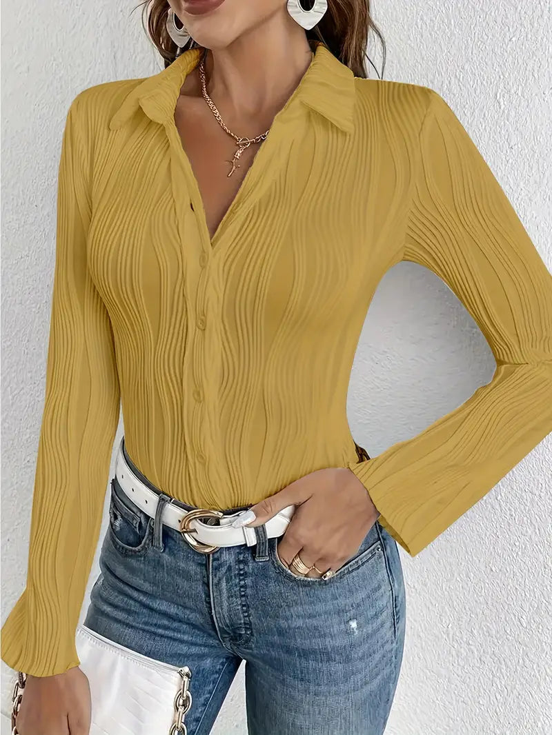 Ruth - Elegante maglia a costine con maniche lunghe