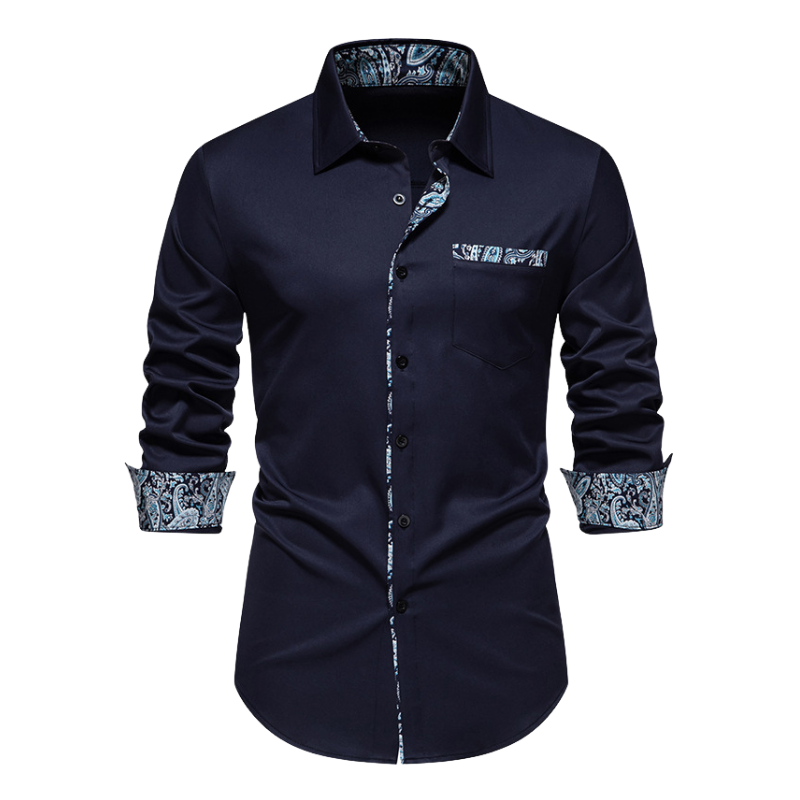 Camicia da uomo a maniche lunghe elasticizzata - Ice