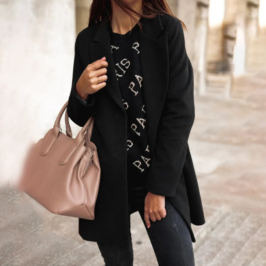 Hailie - Elegante e caldo trench lungo con bottoni