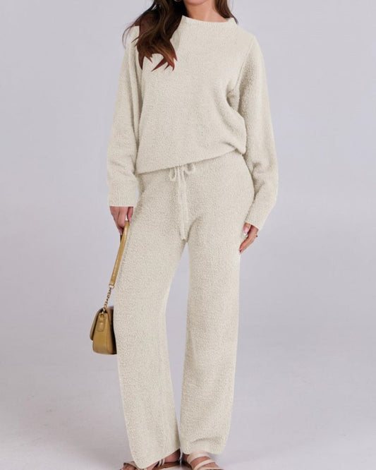 Uzziah - Elegante completo in pile con maglione e pantaloni