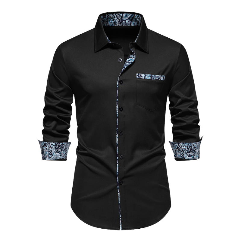 Camicia da uomo a maniche lunghe elasticizzata - Ice