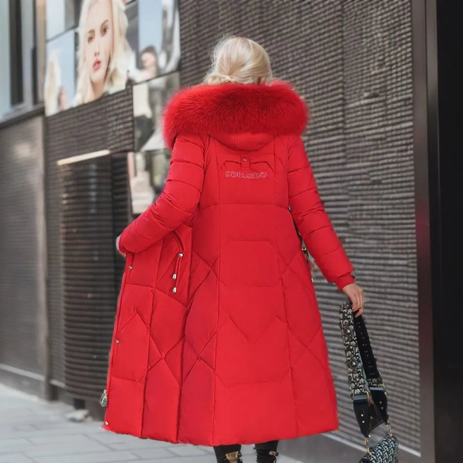 Navy - Caldo cappotto invernale esteso