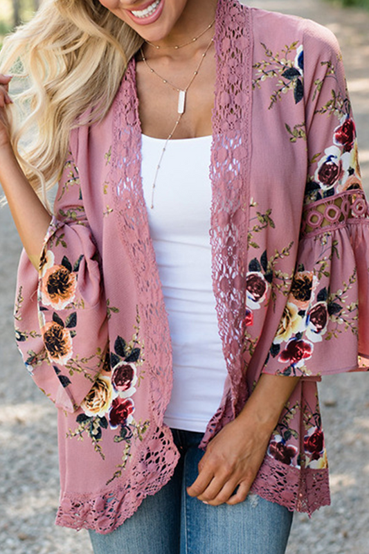Pia - Giacca versatile ed elegante con camicetta floreale