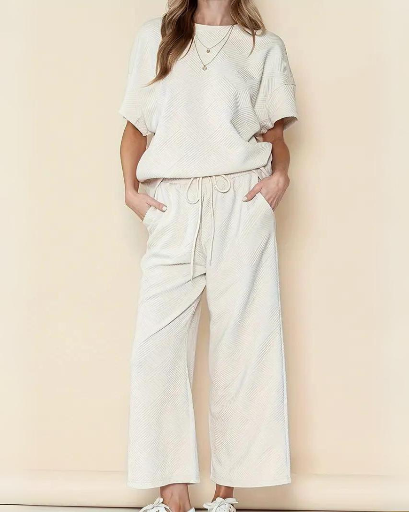 Tessie - Completo con camicia morbida e pantaloni a gamba larga