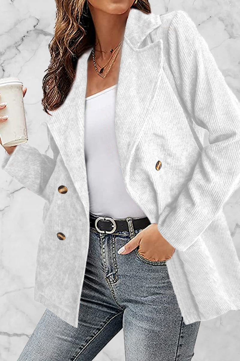 Milanie - Elegante cappotto in velluto a coste