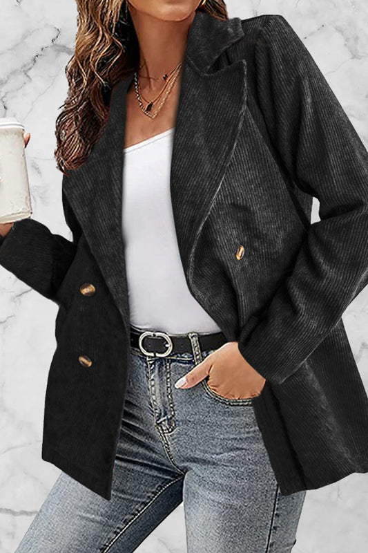 Milanie - Elegante cappotto in velluto a coste