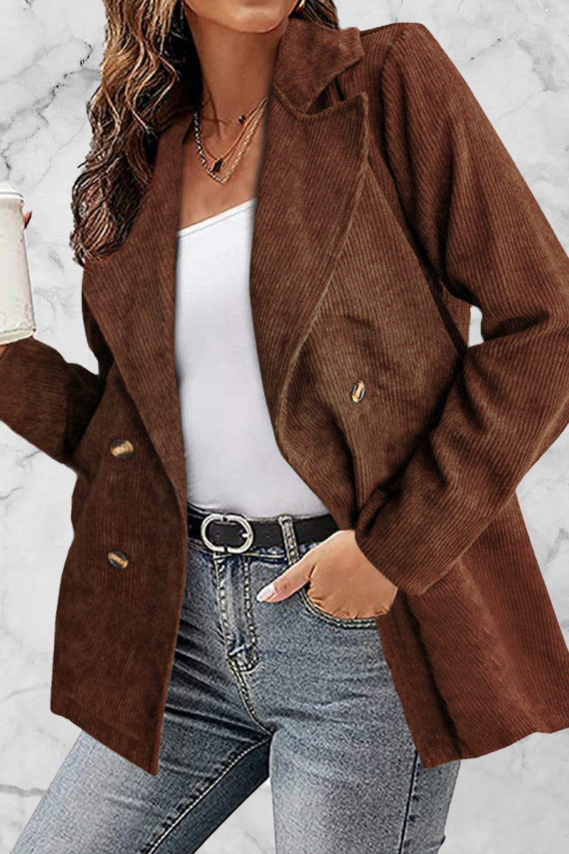 Milanie - Elegante cappotto in velluto a coste