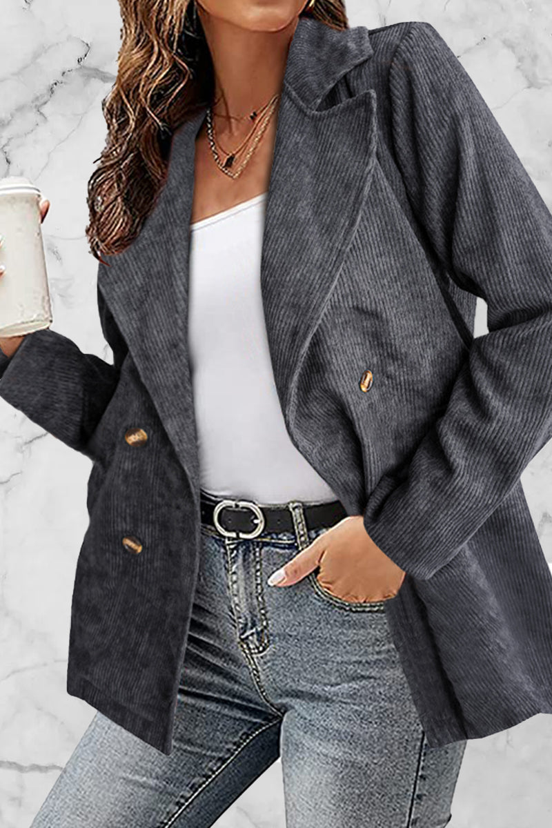 Milanie - Elegante cappotto in velluto a coste