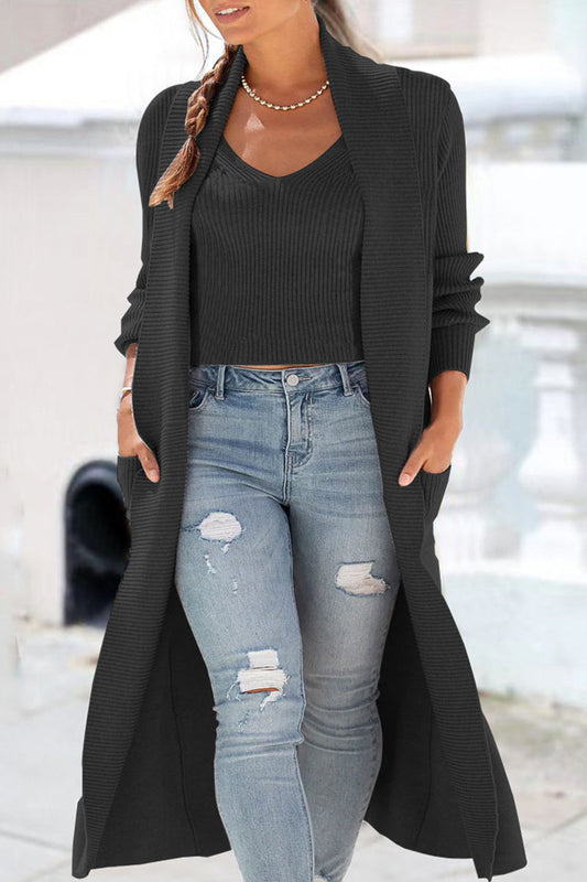 Pearly - Elegante gilet in maglia con lungo cardigan