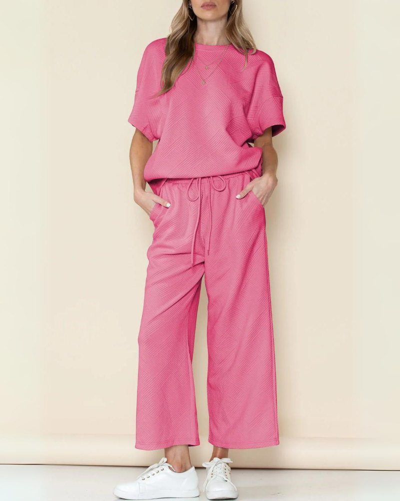 Tessie - Completo con camicia morbida e pantaloni a gamba larga