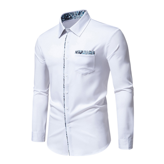Camicia da uomo a maniche lunghe elasticizzata - Ice