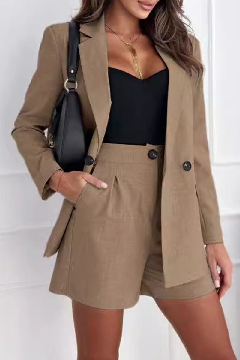 Sylvia - Elegante completo con blazer a manica lunga e pantaloncini