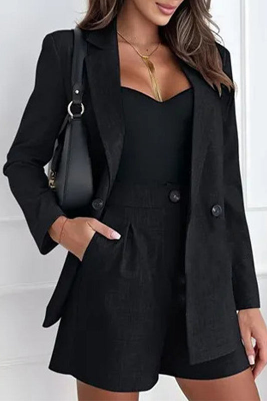 Sylvia - Elegante completo con blazer a manica lunga e pantaloncini