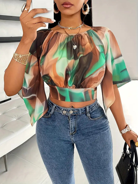 Sophia - Elegante camicetta con motivo batik